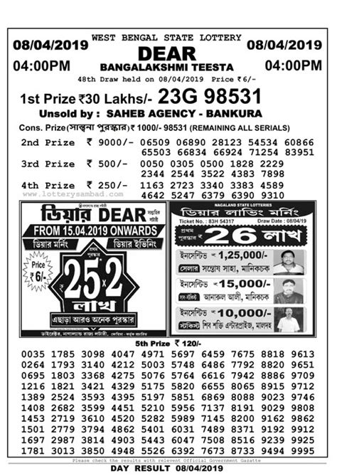 west bengal lottery|paschim banga rajya lottery.